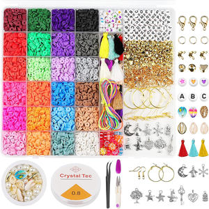 5700 pièces 6mm 24 couleurs <span class=keywords><strong>perles</strong></span> d'argile Bracelet faisant Kit plat rond <span class=keywords><strong>perles</strong></span> d'argile entretoise <span class=keywords><strong>Heishi</strong></span> <span class=keywords><strong>perles</strong></span> pour la fabrication de bijoux perle coquille - Product Image 3