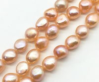 7-9mm Baroque Perle D'eau Douce À Travers Le Trou Perlé Diy Collier Bracelet Bijoux Matières Premières