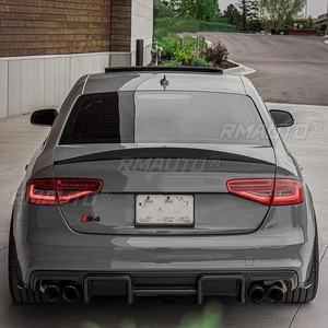 สำหรับ Audi A4 B8.5 4 ประตู ซีดาน ปี 2013-2016 สปอยเลอร์หลังคาคาร์บอนไฟเบอร์คุณภาพสูงสไตล์ HK สำหรับตกแต่งฝากระโปรงท้าย - Product Image 5