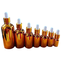 Flacon vide en verre vert personnalisé, pour cosmétiques, avec couvercle doré, vente en gros, 10 ml