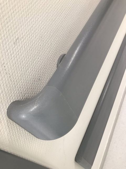 Hospital Wall-Mounted Anti-Ligature Handrail with Antibacterial PVC Cover Rust & Water Resistant for Hospital Corridors