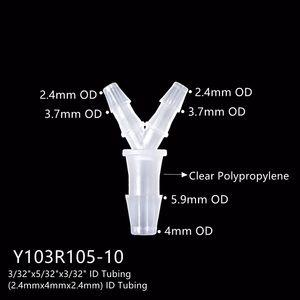 Accesorios de tubo de púas de plástico, conector reductor de 3 vías, accesorio de manguera de PP, accesorio de lengüeta de manguera en forma de Y para sistema de fluidos - Product Image 5