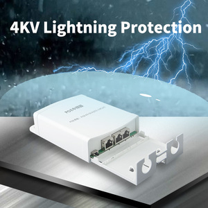 屋外PoEリピーター 100Mbps 2ポート 48V PoE 1入力2出力PoEエクステンダー 250M超長距離機能対応 - Product Image 4