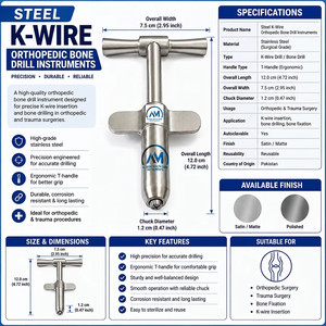 Herramientas quirúrgicas de acero inoxidable, taladro ortopédico profesional, instrumentos para clavos K-Wire, instrumentos quirúrgicos al por mayor - Product Image 6