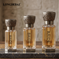 Flacon de parfum Attar polonais à faible MOQ, vide, transparent, avec applicateur roll-on et bâtonnet de trempage, 3ml, 6ml, 12ml, en verre avec bouchon Zamac