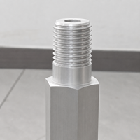 Tige d'extension hexagonale professionnelle en aluminium 1-1/4"-7 UNC légère, résistante à la corrosion, pour perçage de carottage diamanté dans le béton