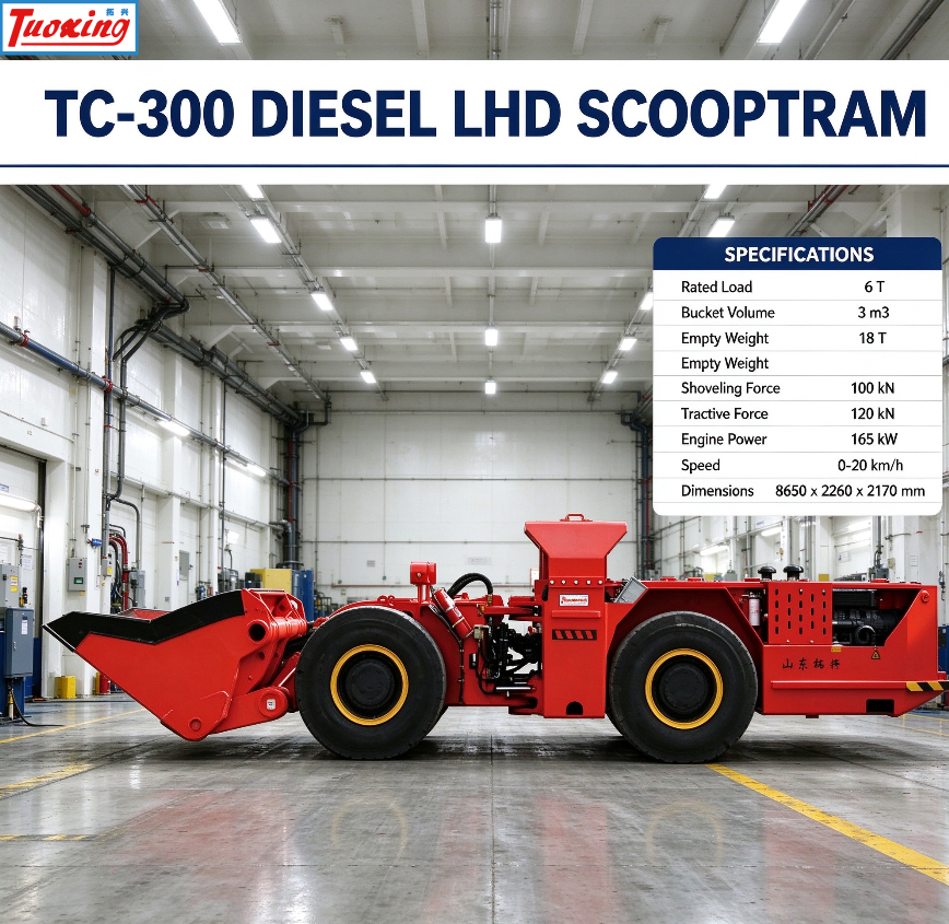 TC-300 Diesel Scooptram for Global Non-Coal Mine with 18 Ton Body and ...