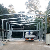 Nave Industrial de Acero Galvanizado en Caliente PTH de Estructura Transparente, Taller de Acero Duradero con Estructura de Acero Q355B y 2 Años de Garantía