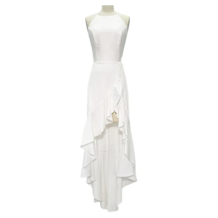Factory Wholesale High Quality Bodycon Party White Mini Dress Dresses Women Sleeveless Elegant Evening Dress