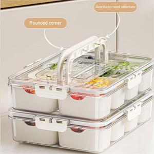 กล่องใส่ขนมพลาสติกแบบพับได้ นำกลับมาใช้ใหม่ได้ พกพาสะดวก 8 ช่อง พร้อมถาดแบ่งช่อง - Product Image 2