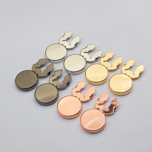 Chất Lượng Cao 15Mm Mạ Bề Mặt Mịn Bìa Nút 17.5Mm Áo Sơ Mi Vàng Khuy Măng Sét Bình Thường Nút Phụ Kiện Kim Loại Trâm - Product Image 1