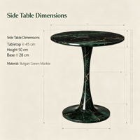 Table d'appoint de luxe en marbre vert avec accentures sculptées, design moderne sur piédestal pour la décoration d'hôtels et d'hôpitaux, pierre naturelle découpée sur mesure