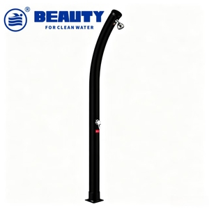 Douche solaire extérieure 20L, colonne de douche incurvée en ABS et <span class=keywords><strong>PVC</strong></span>, chauffée par l'énergie solaire, pour <span class=keywords><strong>piscine</strong></span>, jardin, plage, cour arrière, spa - Product Image 1