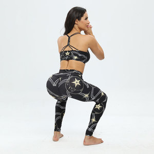 Sujetador de gimnasio con logotipo personalizado, mallas de entrenamiento, chaqueta atlética, ropa de entrenamiento de talla grande para gimnasio, conjunto deportivo de Yoga para mujer - Product Image 2