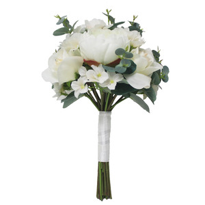 <span class=keywords><strong>Bouquet</strong></span> <span class=keywords><strong>de</strong></span> <span class=keywords><strong>mariée</strong></span> artificiel en pivoines et hortensias blancs mélangés pour mariage, cérémonie, demoiselle d'honneur – Faux <span class=keywords><strong>bouquet</strong></span> <span class=keywords><strong>de</strong></span> <span class=keywords><strong>mariée</strong></span> blanc en gros - Product Image 1