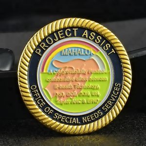 Conception d'estampage en métal émail 3D gravure de logo en alliage de zinc pièce commémorative personnalisée pièce de défi pour collection - Product Image 4