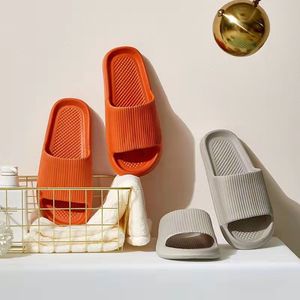 Summer Minimalist Slippers For Women Men Indoor Shower Bathroom Home Guesthouse Couple Plush Sandals Size 35 44 Injection Sole - Product Image 2