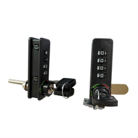 Cerradura de Combinación de 4 Dígitos para Gabinete, Archivador, Puerta de Madera, Plástico Resistente, Color Negro, ABS, con Llave, Certificación ISO9001