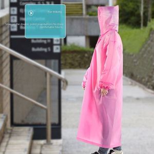 Poncho de pluie transparent épais pour femmes, résistant aux fortes pluies, pour adultes, voyages en plein air - Product Image 3