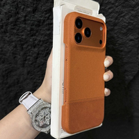 Étui en cuir et nylon pour iPhone 17 Air 16 15 14 Plus 13 12 Pro Max, coque antichoc mate sans cadre avec refroidissement intégré