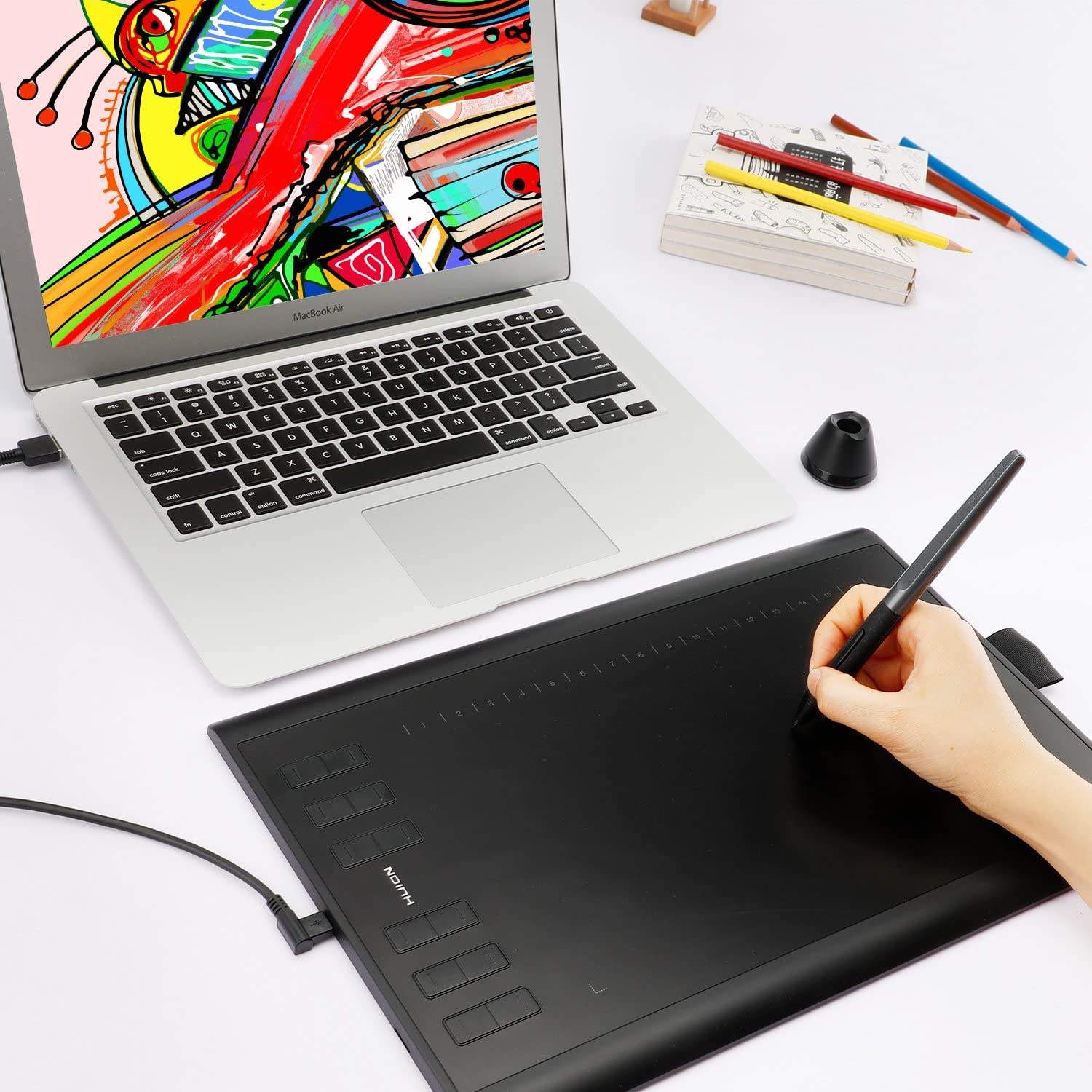 Huion Inspiroy H1060P drawing graphic tablet with stylus professional digital writing pads drawing board