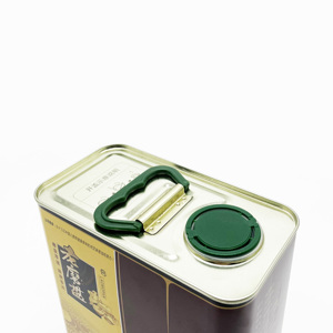 Boîte en métal rectangulaire pour huile d'olive de 2,5 L, respectueuse de l'environnement, avec bouchon en plastique - Product Image 6
