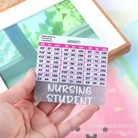 Porte-badge infirmière horizontal personnalisé en ABS avec paillettes, porte-étiquettes d'identification, accessoire pour infirmière