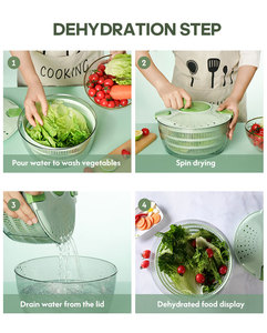 Đa Nhà Bếp 4L <span class=keywords><strong>Salad</strong></span> Set Hand Rau Vắt Slicer Rau Máy Sấy <span class=keywords><strong>Salad</strong></span> Spinner - Product Image 4