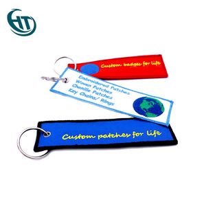 Porte-clés personnalisé avec logo brodé, design de forme sur mesure - Product Image 2