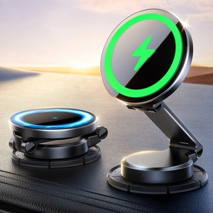 Chargeur de voiture sans fil rapide 15W, support magnétique pour téléphone, ABS, étanche, support universel pour appareils mobiles - Product Image 1