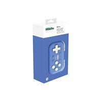 Manette de jeu 8Bitdo Micro BT de poche, prend en charge le mode clavier, mini contrôleur bleu pour Switch, Android et Raspberry Pi