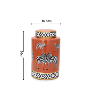 Decorazione floreale morbido decorativo <span class=keywords><strong>in</strong></span> ceramica ornamento arancione vaso per soggiorno <span class=keywords><strong>TV</strong></span> Cabinet un pezzo - Product Image 6