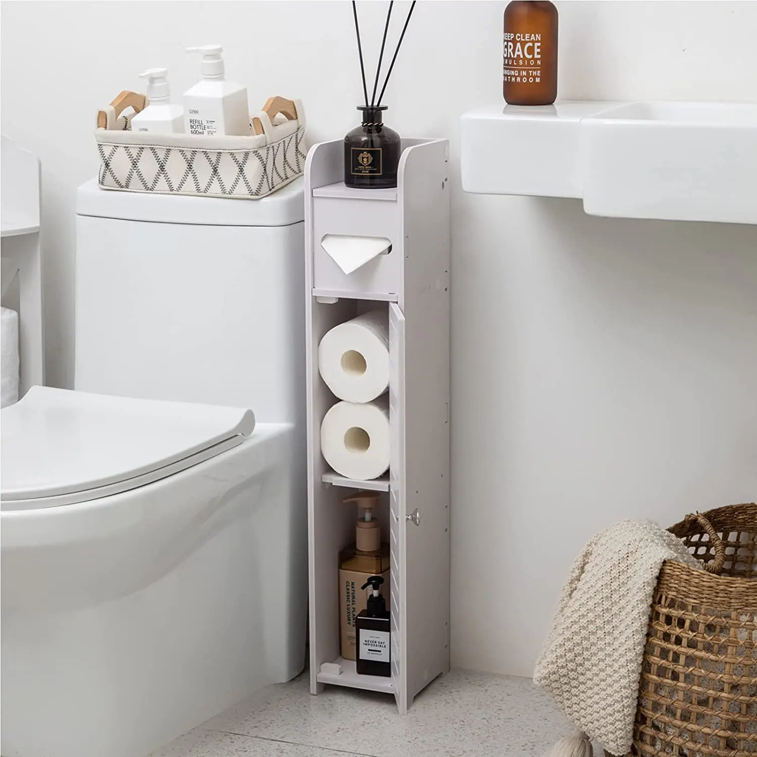 Kleine Badezimmer Lagerung Eck boden Schrank mit Tren und Regalen Schmale  Waschbecken Organizer Handtuch Aufbewahrung regal fr Papier halten|  Alibaba.com