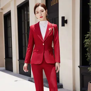 Women's High-End Autumn And Winter Leisure Suit Formal Professional Tone With Lean Blazers