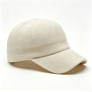 Casquette de baseball unisexe tendance à texture tissée avec boucle métallique réglable et broderie sur visière incurvée - Product Image 3