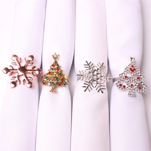 Alloy Classic Napkin Ring Wedding Party Gold Star Floral Design Eco-Friendly Modern Stylish <b>Table</b> Decoration Restaurants - Product Image 3