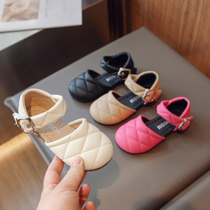 Spring New Style Girls PU Leather <strong>Shoes</strong> Soft Sole Princess Fashion Shallow Mouth Hook and Loop <strong>Shoes</strong> - Product Image 1