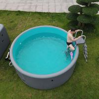 Piscine gonflable en PVC DWF flexible, écologique, durable, taille personnalisable, s'adapte à différentes configurations de jardin, pour l'extérieur