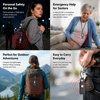 Alarme personnelle compacte et portable la plus vendue pour femmes, enfants et personnes âgées - Protection de sécurité en cas d'urgence
