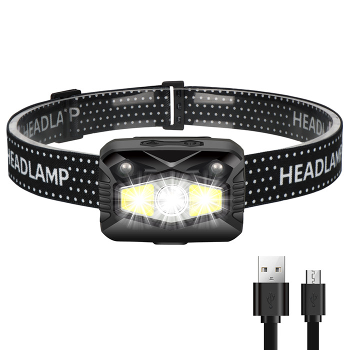 Водонепроницаемый индукционный Головной фонарь IP67, светодиодный головной фонарь с USB-зарядкой, белый и красный свет, уличный фонарь с датчиком освещения для кемпинга и рыбалки, прожектор