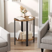 Vente en gros de tables d'appoint demi-lune, table d'appoint demi-ronde de marque HOOBRO, tables de lampe d'appoint demi-cercle pour salon chambre à coucher