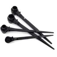 Outils de construction robustes en acier noir de qualité industrielle, clé à cliquet à douille de 19-22 mm, clé à douille pour échafaudage à queue pointue