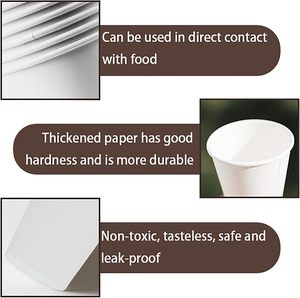 Gobelets à café en carton biodégradable personnalisables, écologiques, jetables, avec couvercle, à paroi simple, pour thé à bulles chaud - Product Image 3