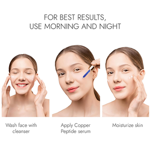 Organic Face Ghk-cu Soro Anti Age Blue Copper Peptide Reduz Rugas Reafirmante Hidratação Aumenta Poros Encolhendo Face <span class=keywords><strong>Serum</strong></span> - Product Image 5