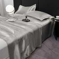 Ensemble de draps en satin 100% de luxe personnalisé Literie pour chambre d'hôtel en taille jumelle
