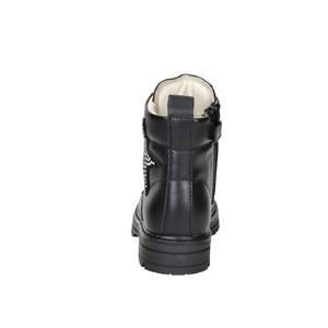 Bottes de combat Balducci pour filles, noires, avec détails étoiles, à lacets, hauteur cheville - Product Image 4