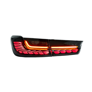 Feux arrière LED pour <span class=keywords><strong>BMW</strong></span> Série 3 G20 G28 2020-2024, 100W, 6500K, couleur rouge, accessoires à effet écailles de dragon pour <span class=keywords><strong>320i</strong></span> 325i 330i - Product Image 1