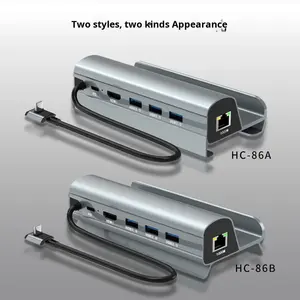 Base de Soporte para Consola de Juegos con Estación de Acoplamiento de Aleación de Aluminio, Hub USB Tipo-C, Carga PD, Gigabit Ethernet, 4K HD 60 HZ para <span class=keywords><strong>ASUS</strong></span> ROG Ally - Product Image 2