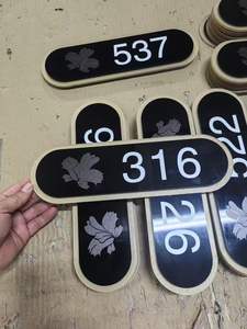 ป้ายประตูสแตนเลสสตีลแบบกำหนดเอง ป้ายโลหะทันสมัยสำหรับห้องสอบโรงเรียน ป้ายเลขที่บ้านสำหรับสวน - Product Image 6