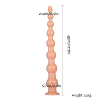 Plug anal perlé extra-long avec queue arrière - pour stimulation et dilatation anale, jouet sexuel anal unisexe pour adultes, plaisir anal ouvert
